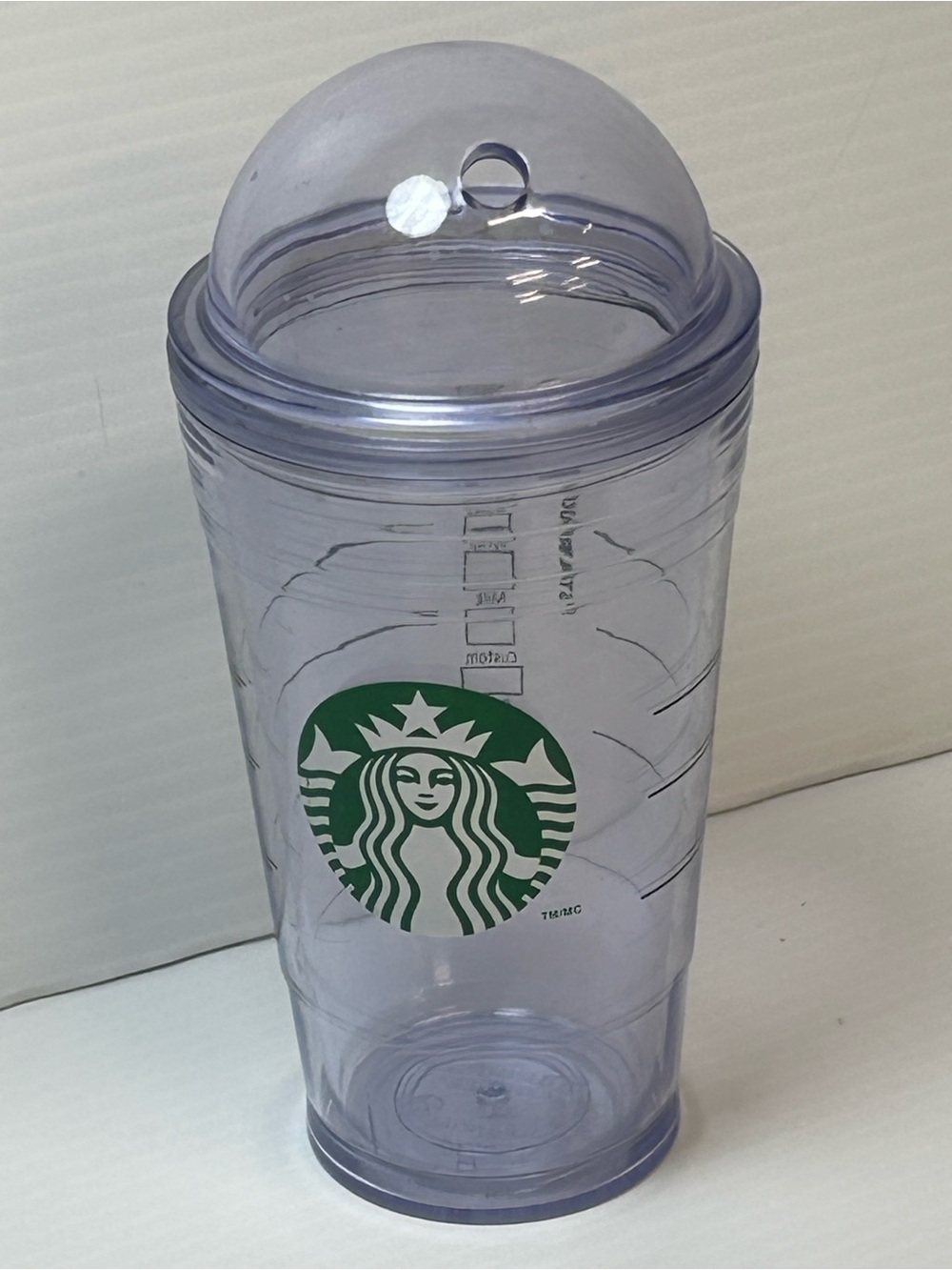 Rare Starbucks Frappuccino Grande Cup  Clear Dome Lid  16oz  Insulated No Straw